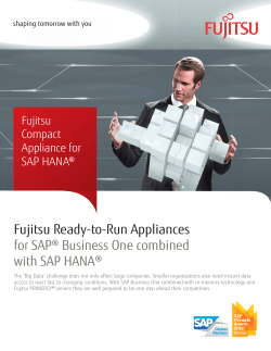 Fujitsu Compact Appliance for SAP HANA