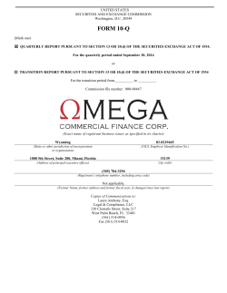 FORM 10-Q - Omega Commercial Finance Corporation