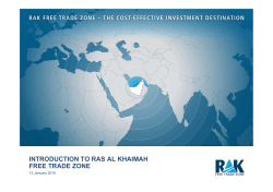 introduction to ras al khaimah free trade zone
