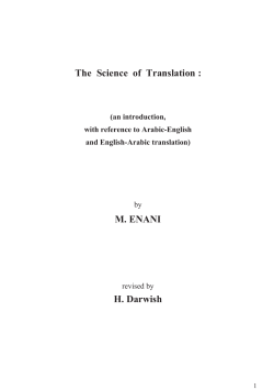 M. ENANI H. Darwish The Science of Translation :