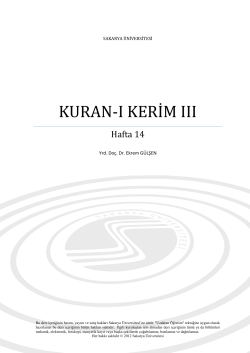 KURAN-I KERİM III