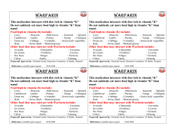 FD warfarine - Al Rahba Hospital