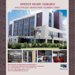 +212 5 22 98 56 17 - Université Hassan II