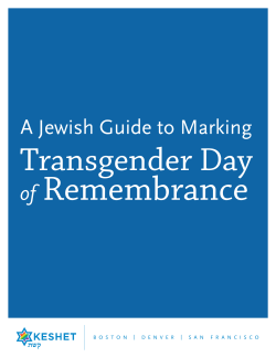 A Jewish Guide for Marking Transgender Day of