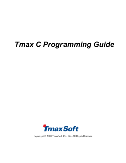 Tmax 4 C Programming Guide