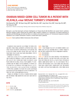 OVARIAN MIXED GERM CELL TUMOR IN A PATIENT WITH 45,X