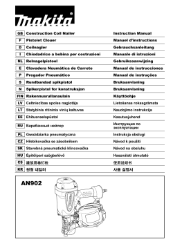 GB Construction Coil Nailer Instruction Manual F Pistolet