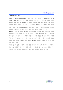 1 Matlab 의 개요