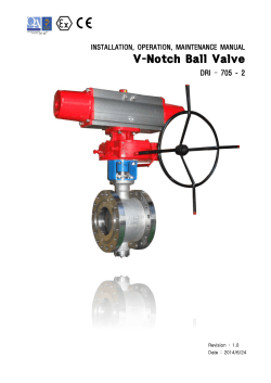 V-Notch Ball Valve Manual