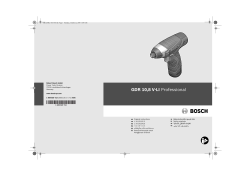 GDR 10,8 V-LI Professional: 사용자 설명서를 PDF로 다운로드