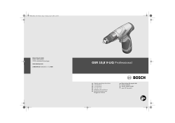 GSR 10,8 V-LIQ Professional: 사용자 설명서를 PDF로 다운로드
