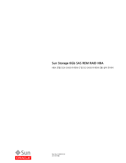Sun Storage 6Gb SAS REM RAID HBA - HBA 모델 SGX-SAS6-R