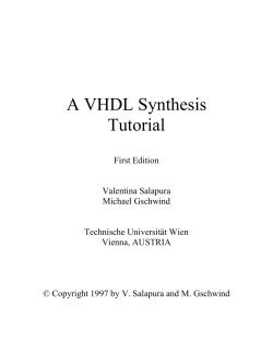 A VHDL Synthesis Tutorial