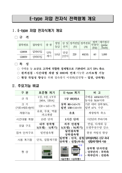 E-type 저압 전자식 전력량계 개요
