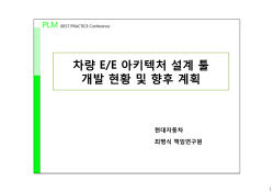 차량E/E아키텍처 설계툴 개발 현황 및 향후계획 현대자동차