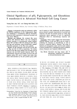 Clinical Significance of p53, P-glycoprotein, and Glutathione S