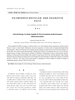 만성 B형간염에서의 항바이러스요법: 개정된 의료