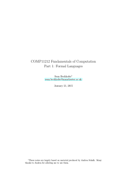 COMP11212 Fundamentals of Computation Part 1