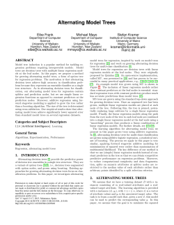 Alternating Model Trees - Department of Computer Science