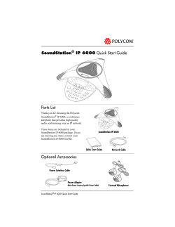 SoundStation IP 6000 Quick Start Guide