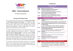 VERA Final Conference Agenda | PDF