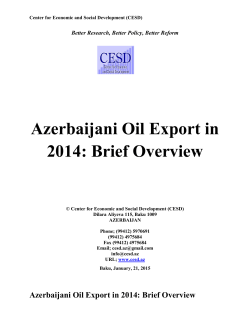 Azerbaijani Oil Export in 2014: Brief Overview