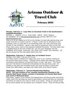 February Newsletter  - Arizona Outdoor and Travel Club