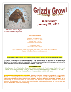 Grizzly Growl - San Marcos Unified School District