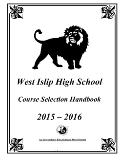2015-2016 HS Course Selection Booklet