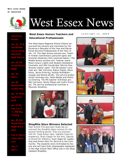 West Essex News January 22, 2015