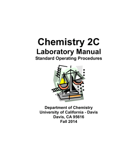 CHE 2C Lab Manual - UC Davis Department of Chemistry
