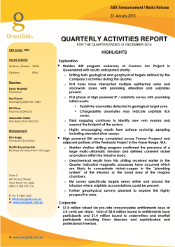 December Quarterly Activities Report