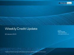 Weekly Credit Update