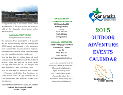 2015 Outdoor Adventure Events Calendar