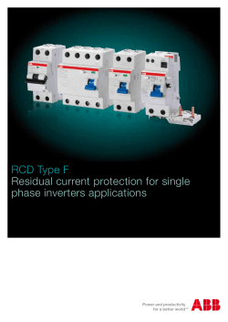 RCD Type F Residual current protection for single phase