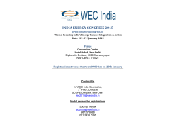 Programme - India Energy Congress 2015
