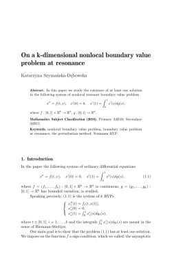On a k-dimensional nonlocal boundary value problem at resonance