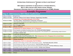 Scientific Program Details - National Institute of Immunohaematology