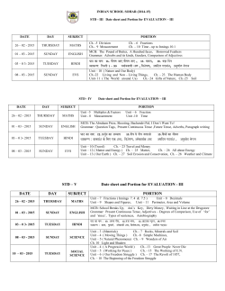 datesheet and portion for evaluation iii