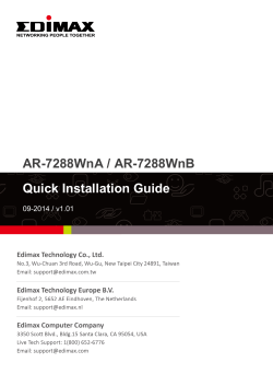 AR-7288WnA / AR-7288WnB Quick Installation Guide