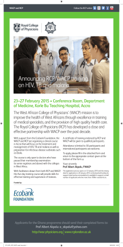 Clinical Course Advert Feb 2015 - West African College of Physicians