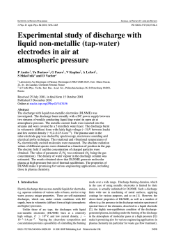 Experimental study of discharge with liquid non