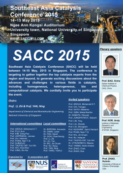 Conference flyer - Southeast Asia Catalysis Conference 2015