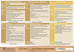 conference program - Faculty of Engineering, Computing and