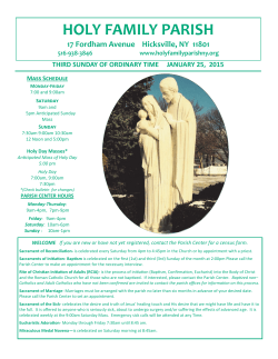 HOLY FAMILY PARISH - John Patrick Publishing Company