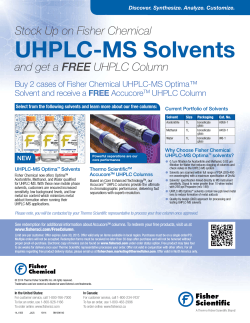 UHPLC-MS Solvents - Fisher Scientific