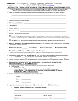 KBA Form 1 - Kentucky Bar Association