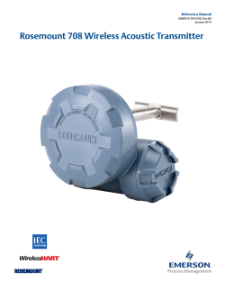 Rosemount 708 Wireless Acoustic Transmitter