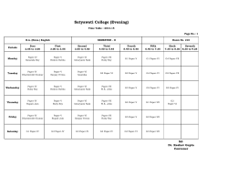 Time-Table (2014