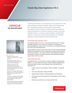 Data Sheet - Oracle Big Data Appliance X5-2